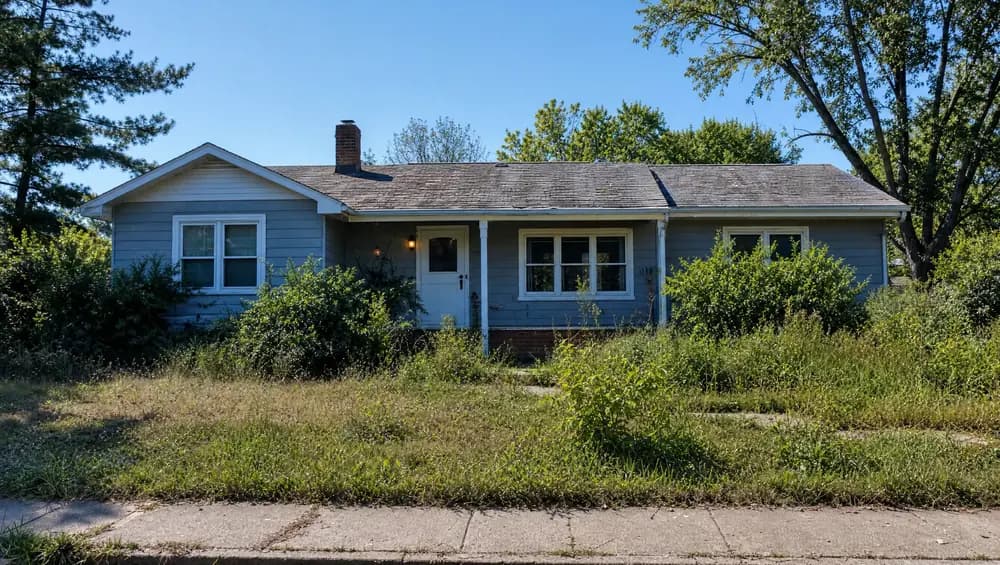 Cash home buyer assessing a distressed property in Cumberland County NJ for a fast as-is sale