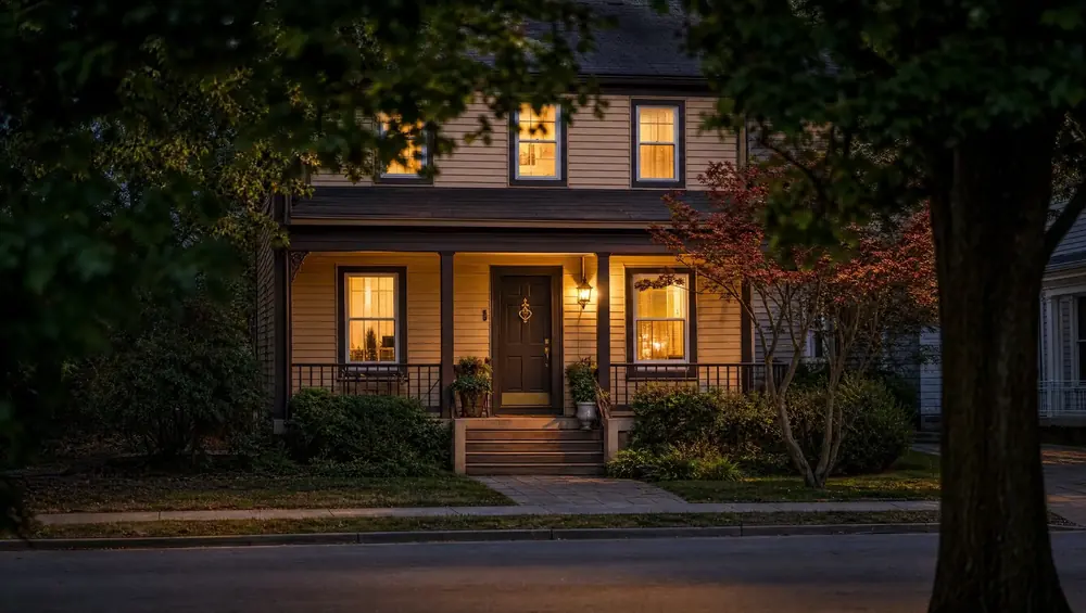 Gloucester County NJ neighborhood street with older homes eligible for an as-is cash home buyer sale.