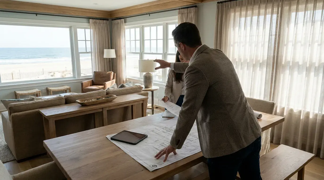 Cash home buyer reviewing a shore property in Ocean City NJ for a fast as-is sale.