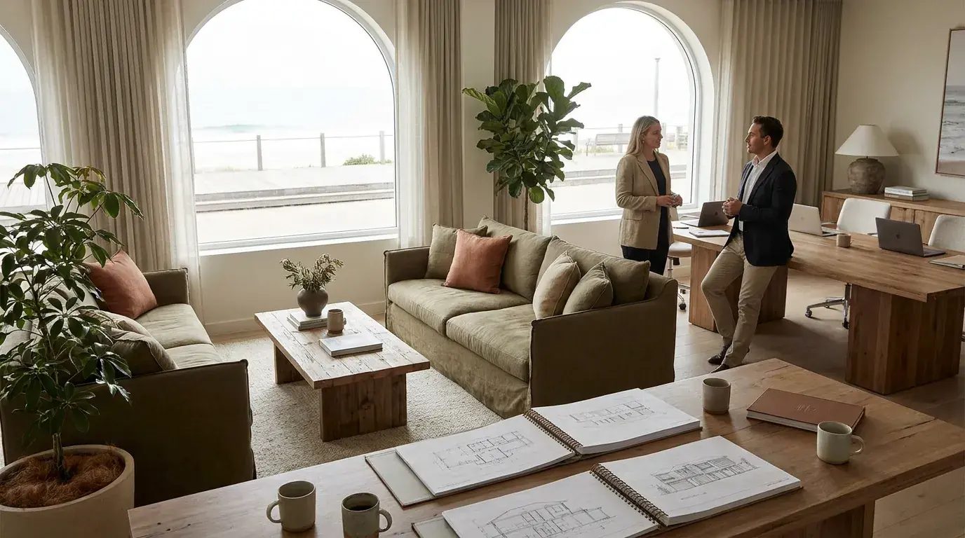 Cash home buyer reviewing a shore property listing in Ocean City NJ for a fast as-is sale